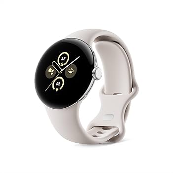 Google - Google Pixel Watch Polished Silver 　WiFi Google Pixel Android Smartwatch - Activity Tracking